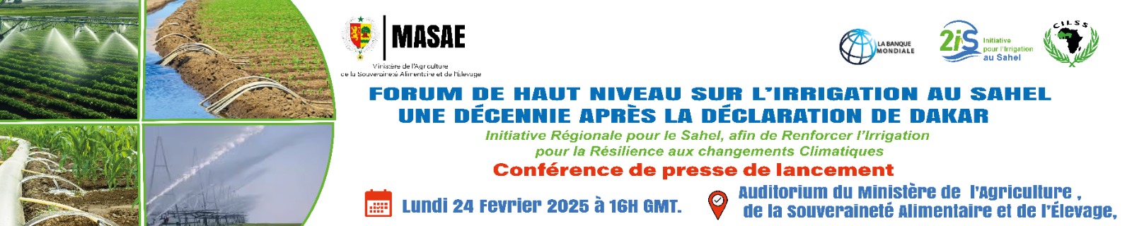 Conférence de presse de lancement du Forum de haut niveau sur l’irrigation, ‘Dakar+10 »